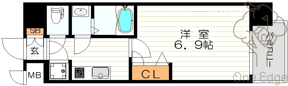 レジュールアッシュ大阪城北の間取り