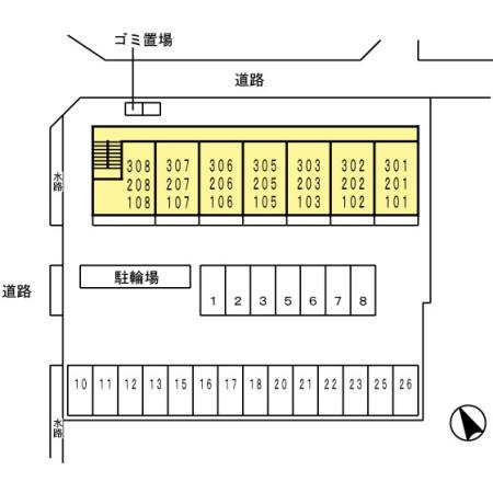 セジュール町坪の区画図