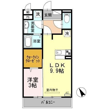 セジュール町坪の間取り