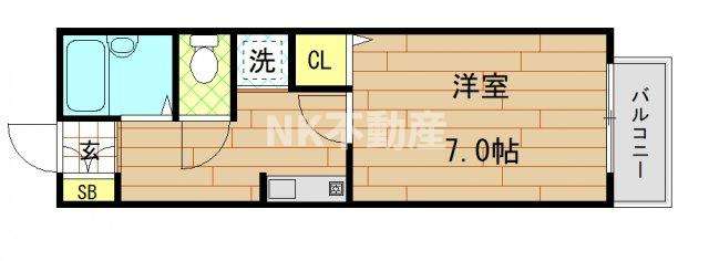 【間取り】 | メゾン・グランツ（若江岩田賃貸） | 間取りです