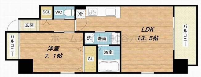 【間取り】 | グランカーサ難波元町