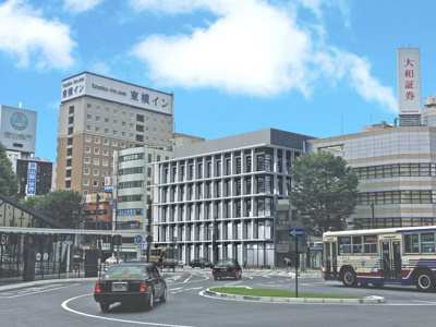 【外観】 | CROSS 500 （クロスゴヒャク） | 南側駅前広場からのイメージパース