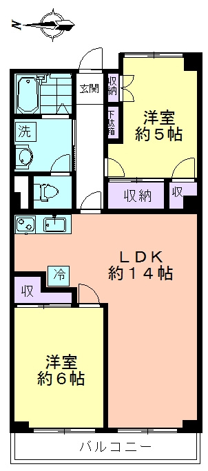 セゾン皿沼の間取り