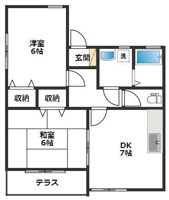 【間取り】 | リブェール片縄 | 現況優先です。