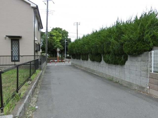 習志野市香澄３丁目　売地　約６９．６坪　建築条件なし　分割可の前面道路含む現地写真|南側の遊歩道