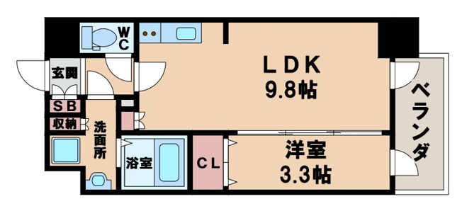 【間取り】 | エスリードコート阿倍野昭和町