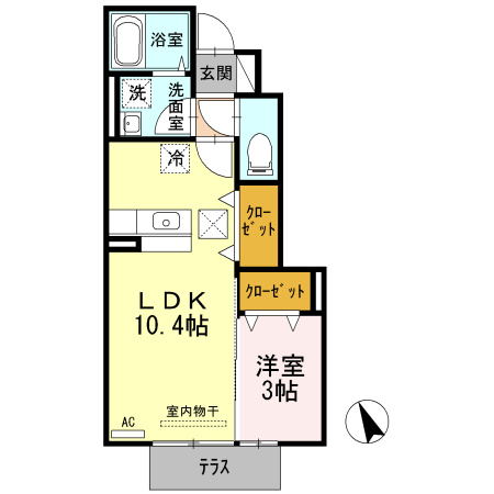 【間取り】 | モラン角木A