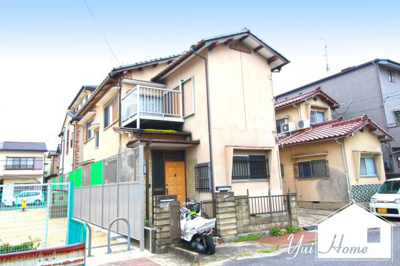 【外観】 | 宇治市小倉町南浦　注文建築　建築条件なし　土地 | 【現況：上物あり】隣は広い児童公園で建物がなく陽当・通風良好！開放的なポジションです＼(^_^)／注文建築のご相談もお気軽にどうぞ♪