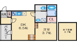 【間取り】 | フラワーコーポ | 略図の為、現状優先