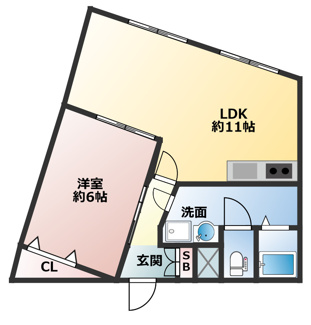【間取り】 | ラムール長田