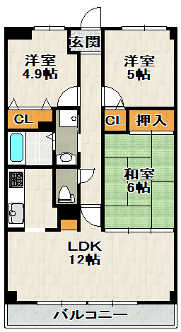 ゼフィール宝塚の間取り