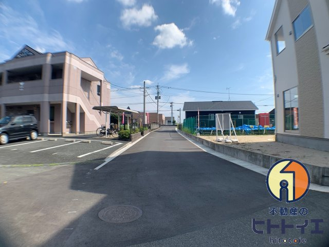 筑後市和泉建売り戸建の前面道路含む現地写真|前面道路含む現地写真です