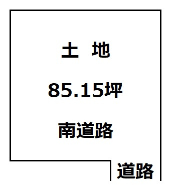 【土地図】 | 【建築条件なし】大仙市大曲西根字鳥居 土地物件85.15坪(281.49㎡) 資材置き場などに