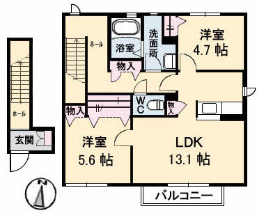 シャーメゾンサランBの間取り