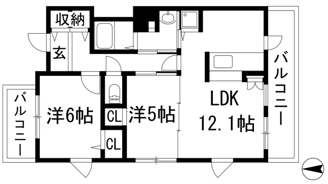 【間取り】 | グリーンヒルズ仁川5号棟