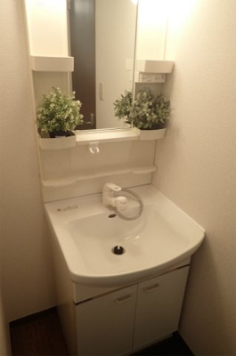 【洗面所】 | Flat-A【SHM】 | 雨の日でも便利な洗髪洗面化粧台☆！