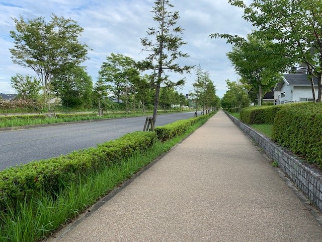 三田市学園８丁目　中古戸建の前面道路含む現地写真