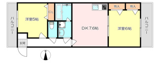 【間取り】 | インタルシオ武庫之荘