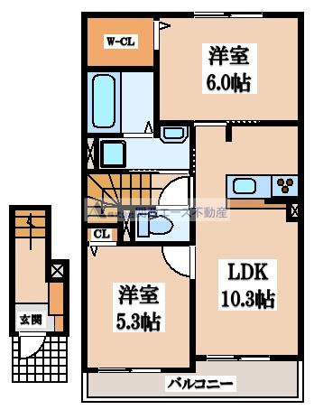 【間取り】 | グランノーブルⅡ