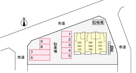 パレス　シャトンAの区画図