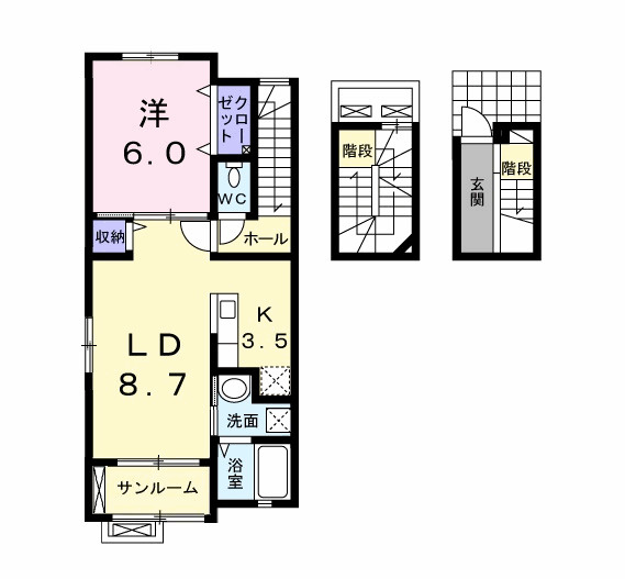 パレス　シャトンAの間取り