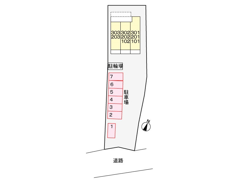 ラシアスの駐車場