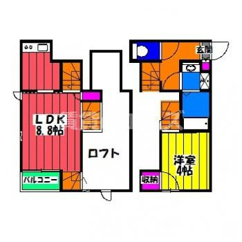 【間取り】 | ＣＢ南福岡ルミウス | ＣＢ南福岡ルミウスの間取り