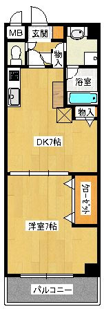 【間取り】 | ルミエール東雲 | 反転タイプ