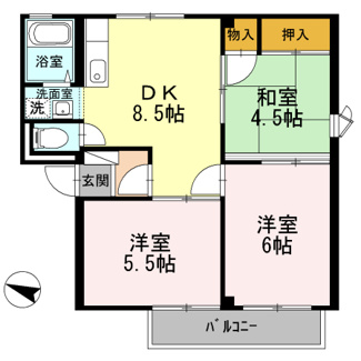 【間取り】 | Bellevue弐番館