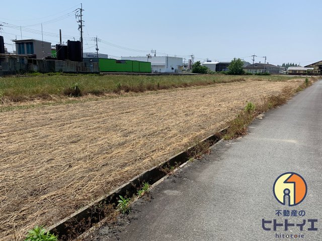八女市室岡　「売地」　八女インター付近の前面道路含む現地写真