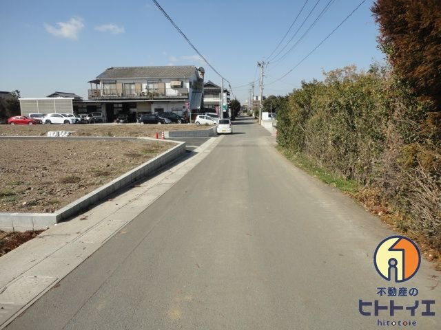 八女市蒲原9区画分譲地の前面道路含む現地写真