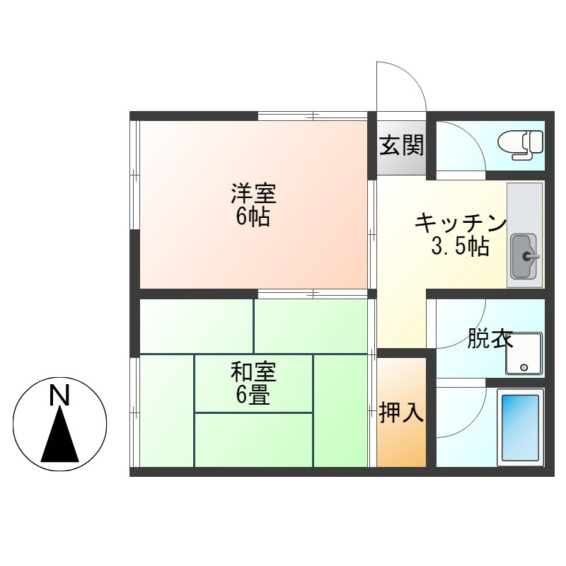 コーポさとうBの間取り