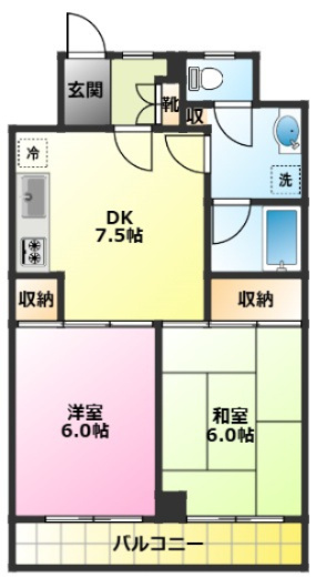 第一小金井マンションの間取り|商店街至近♪