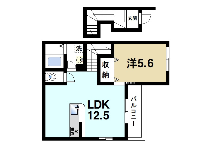 メゾンドココの間取り|ゆったり暮らせる1LDKの間取りです。