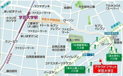 【地図】 | プラウドフラット学芸大学Ⅱ