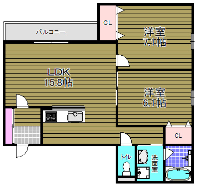 シャイロ205北野田の間取り
