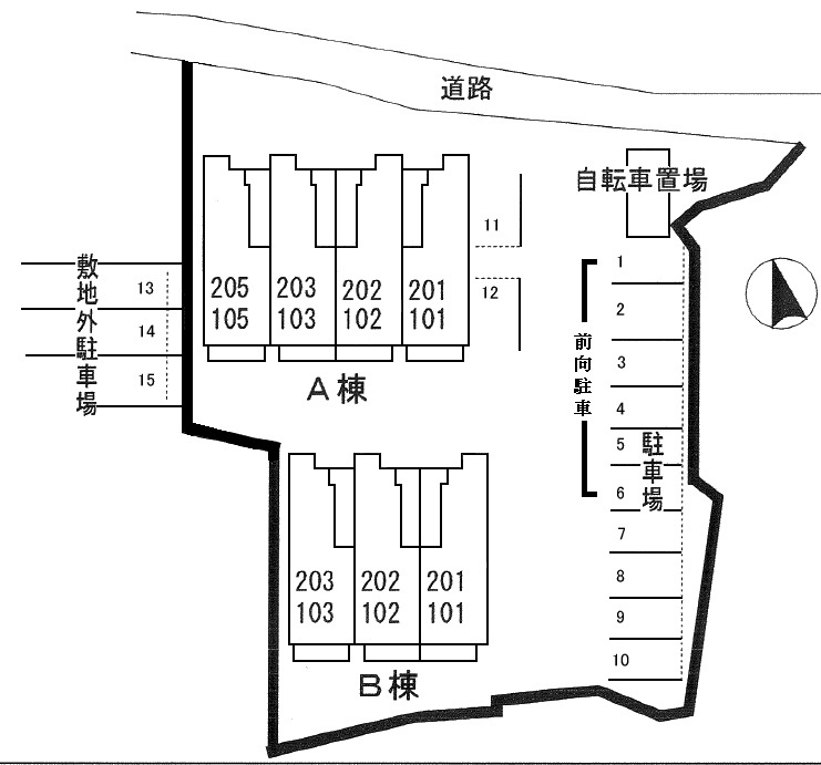 エクセルグリーンⅡの区画図