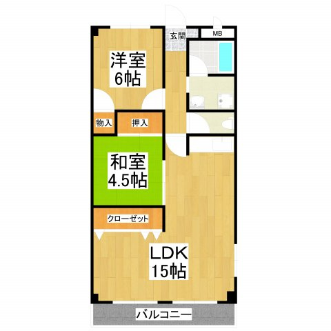 【間取り】 | ヒカリハイツ・ドイⅡ