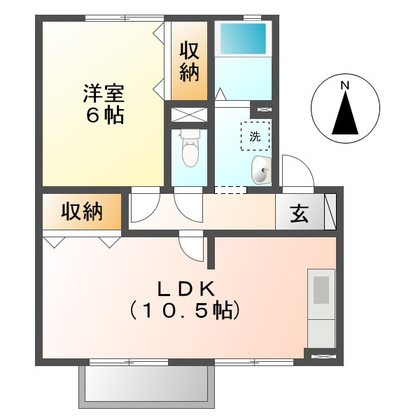 シャルマン笹沖Bの間取り