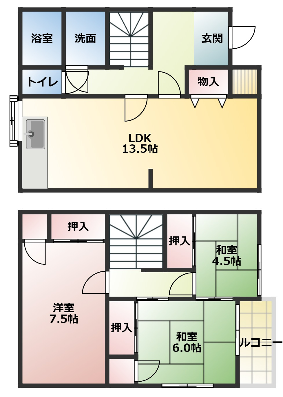 メゾネット松東の間取り