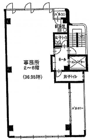渋谷区広尾５丁目の事務所の間取り