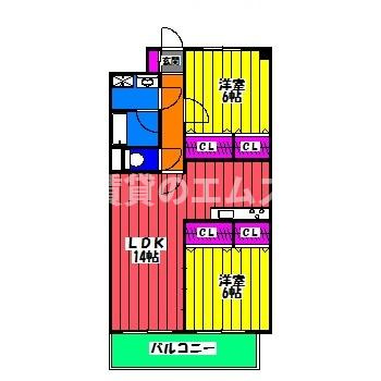 【間取り】 | ジョイコート那珂 | ジョイコート那珂の間取り