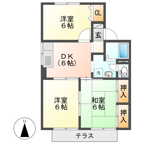 フォンティーヌCの間取り