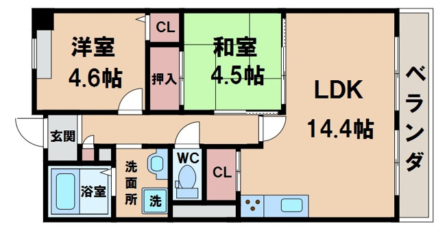 【間取り】 | ラヴィータ南田辺