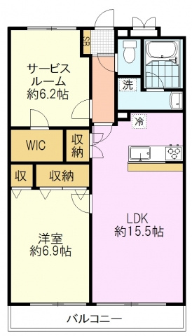 【間取り】 | ラフィネS国分寺 | 間取り