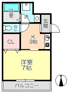 【間取り】 | ハウスアイ立花Ⅱ