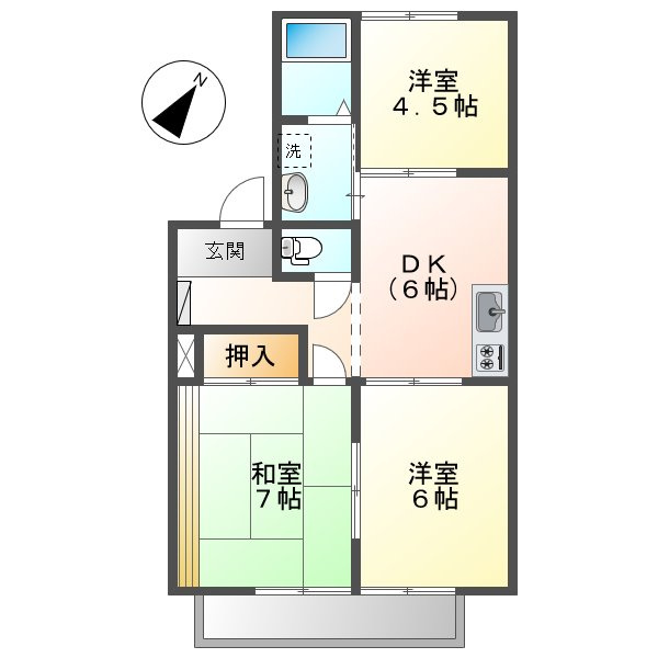 プチパール１０２の間取り