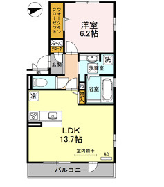 カーサ高善　Ａ棟の間取り