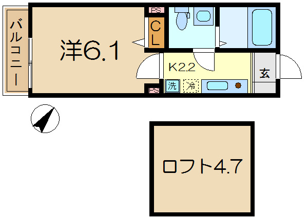 【間取り】 | カーサブランカ杉田