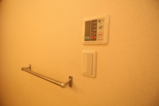マロニエハイツⅠの設備|便利なタオル掛けです。
